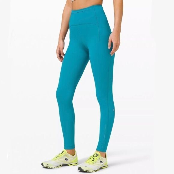 LULULEMON SWIFT SPEED HR TIGHT 28 IN HAWAIIAN BLUE WOMEN’S SIZE 4 LEGGINGS NWT - Picture 1 of 11